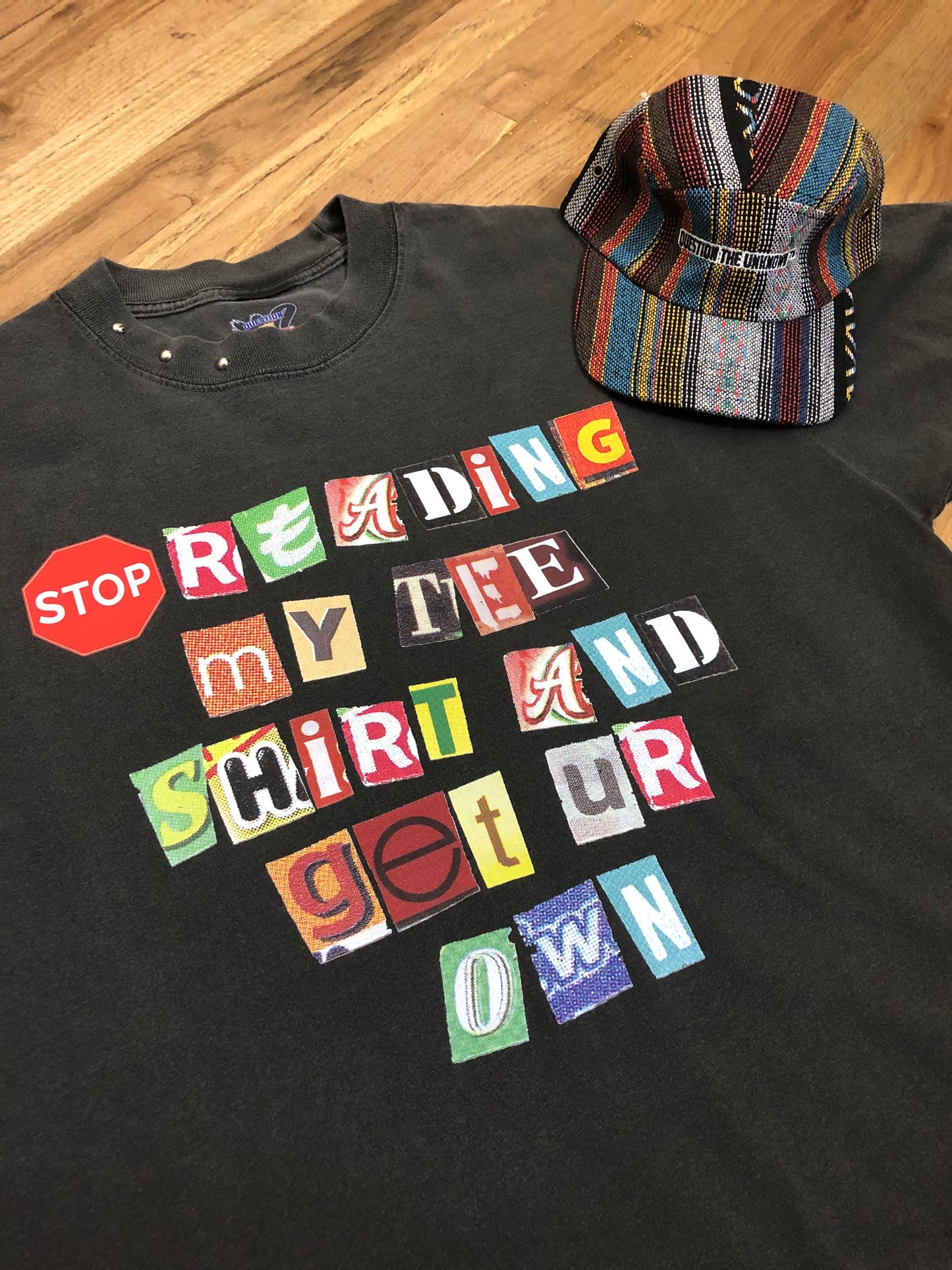 Black Magazine print Tee