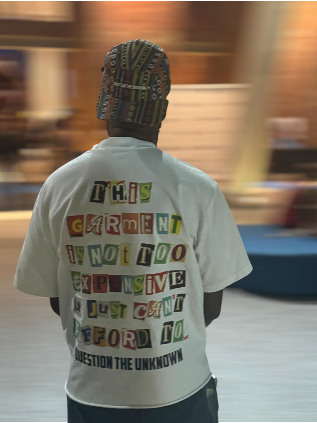 White Magazine print Tee