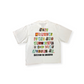 White Magazine print Tee