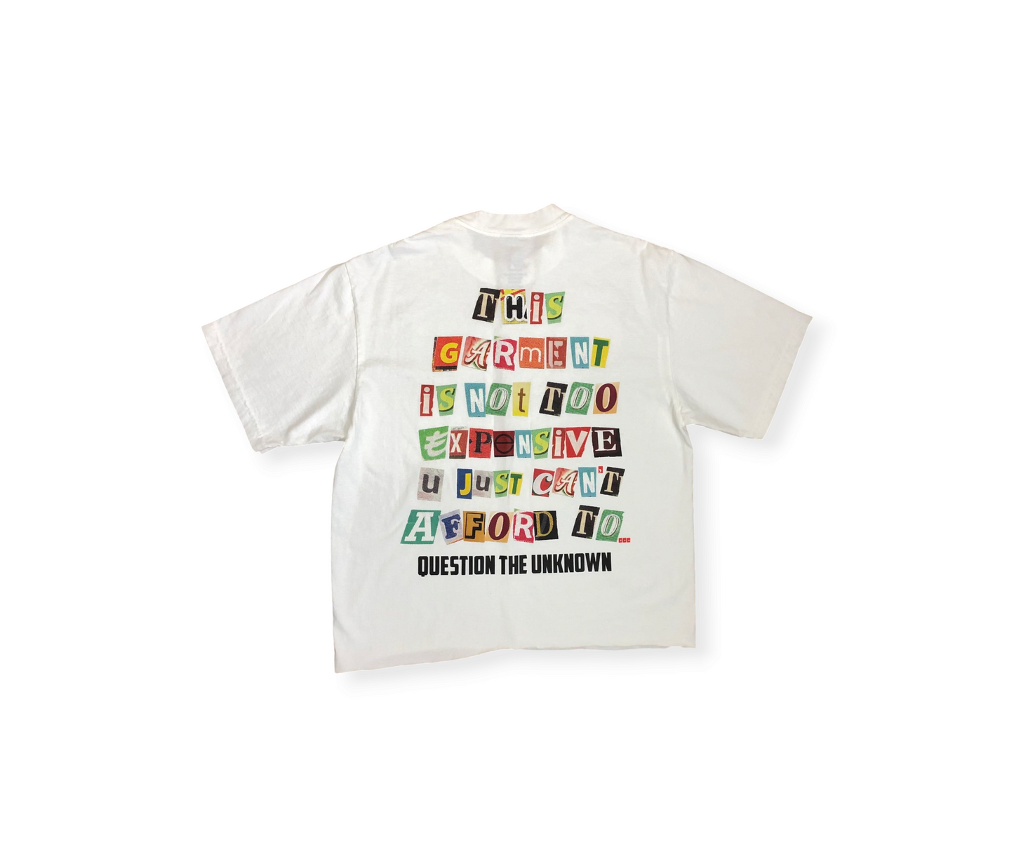 White Magazine print Tee